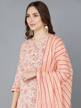 Cotton Printed Kurta Trouser With Dupatta